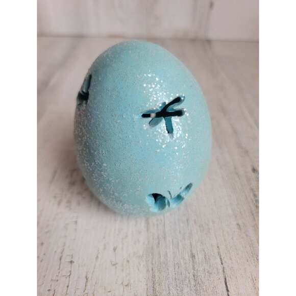 Blue glitter Easter eggs spring butterfly dragonfly home decor - Picture 5 of 8